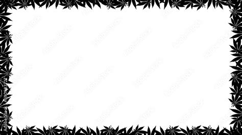 Cannabis leaves illustration frame on transparent background. Marijuana ...