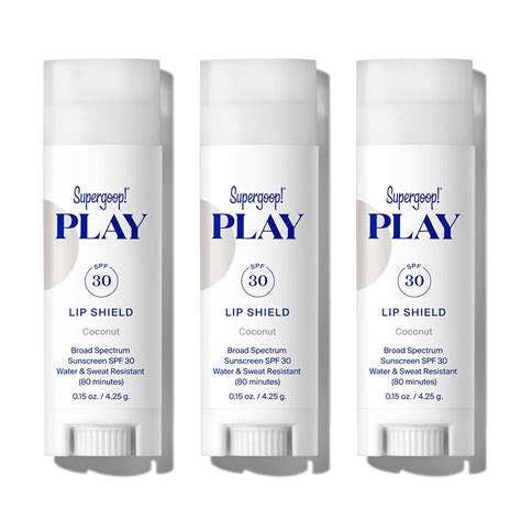 Amazon.com : Supergoop! PLAY Lip Shield SPF 30 with Coconut - 3 Pack ...
