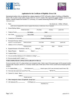 Form I-20 Application - Blank Fillable Template | Fill Out, Print ...
