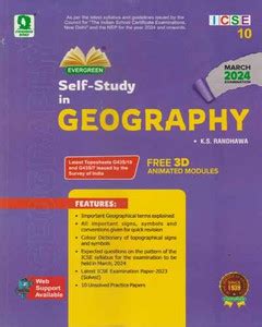 Evergreen Self-Study In Geography Icse For Class - 10, [march 2024 ...