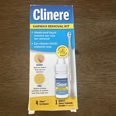 Clinere EARWAX REMOVAL KIT: EAR WAX DROPS LIQUID AID & 4 WAX CLEANERS ...