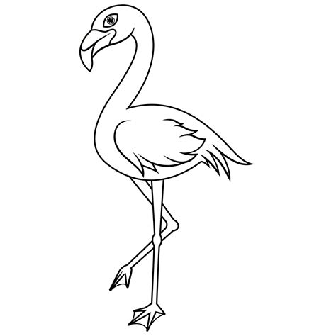 Flamingo Clip Art Black And White