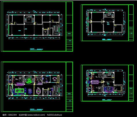 家装CAD图纸[47],现代风格2房CAD施工图全套附效果图-齐生设计职业学校