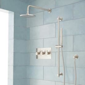 Tosca Thermostatic Shower System with Rainfall Shower and Hand Shower ...