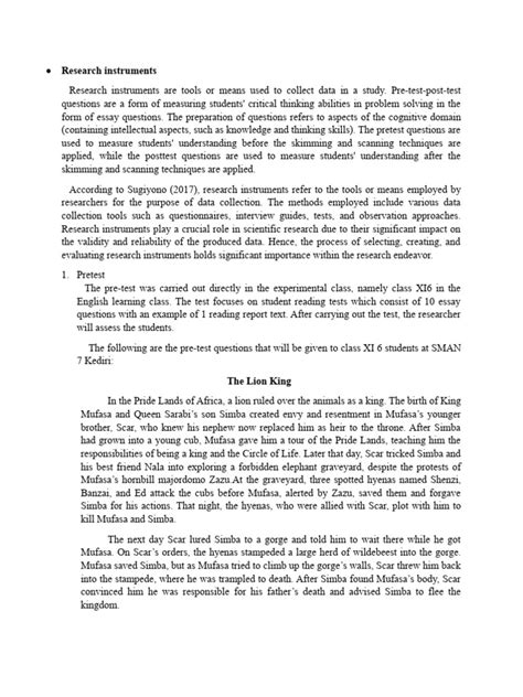 Image result for Research Instrument Example