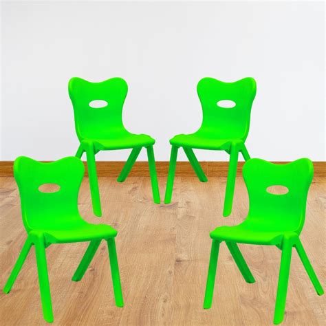 RUDRAMS Set of 4 Plastic Kids Chair | Portable Chair for Kids | Sturdy ...