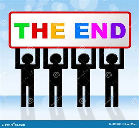 The End Means Final Expiration and Conclusion Stock Illustration ...