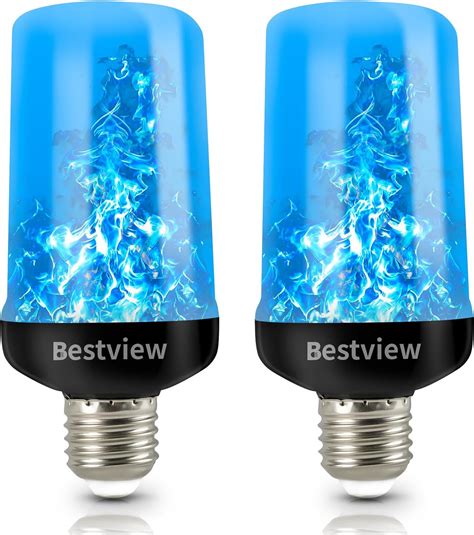 Amazon.com: Bestview LED Flame Effect Light Bulbs,4 Modes Smart E26/E27 ...