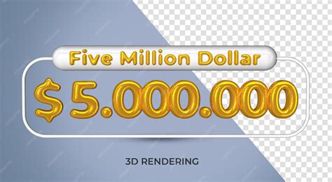Premium PSD | 5 million dollar poster design with yellow color 3d render