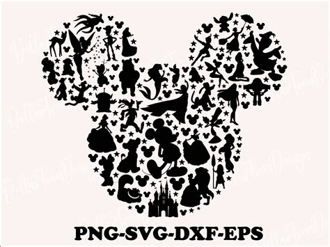 Disney Character Head Silhouettes