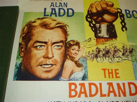 ORIGINAL HALF SHEET 1958 MOVIE POSTER FROM THE BADLANDERS 22" X28 ...