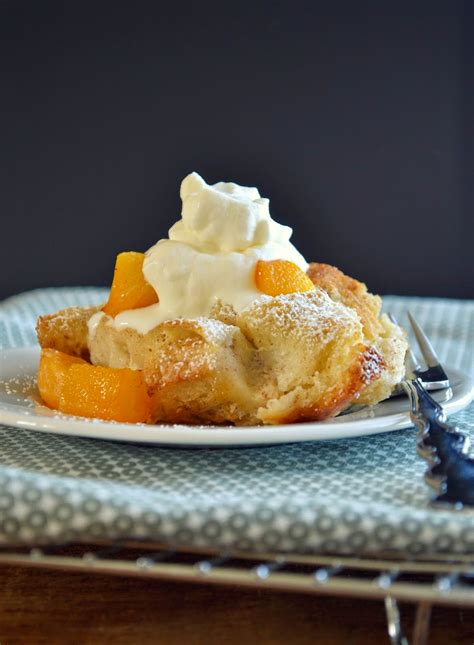 Peaches & Cream Bread Pudding