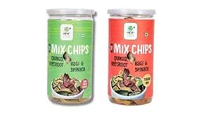 New Tree Mix Chips Pack of 2 -Dahi Papdi Flavour (225gms) & Italian Mix ...