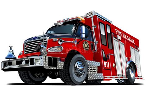 向量动画片消防车 向量例证. 插画 包括有 动画片, 消防队员, 旅团, 汽车, 抢救, 肌肉, 卡车, 冷静 - 40827870