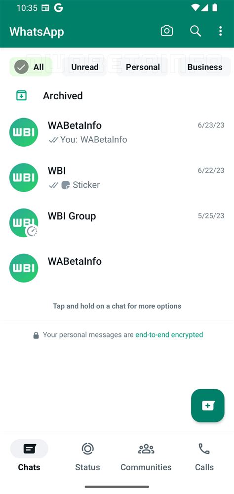 WhatsApp sta aggiungendo i filtri per le chat su Android