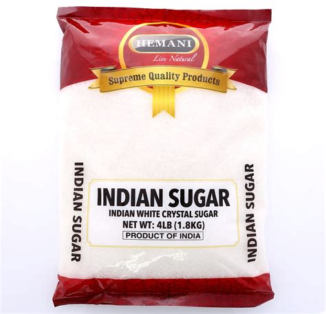Buy HEMANI Indian Desi Sugar - White Crystal Sugar - Cane Sugar - 4LB ...
