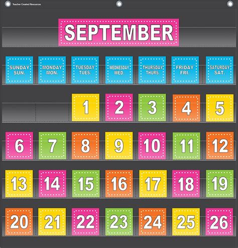 Calendar Numbers For Pocket Chart - Printable Word Searches
