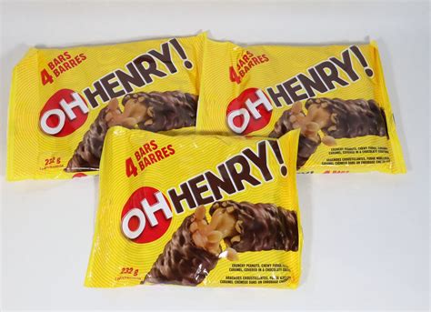 THREE 4 PACKS OF OH HENRY CHOCOLATE BARS