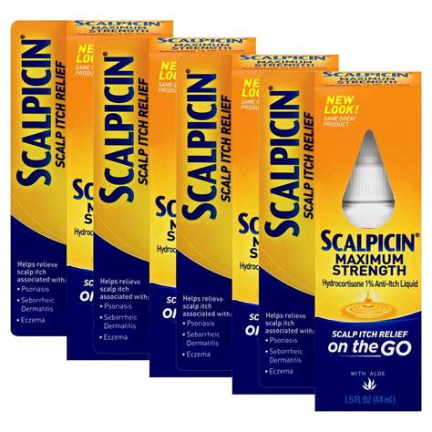 (4 pack) Scalpicin Scalp Itch Treatment, 1.5 fl oz, Max Strength ...