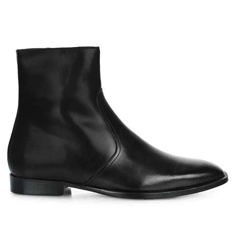 Saint Frederick Black Leather Ankle Boot – SaintG India