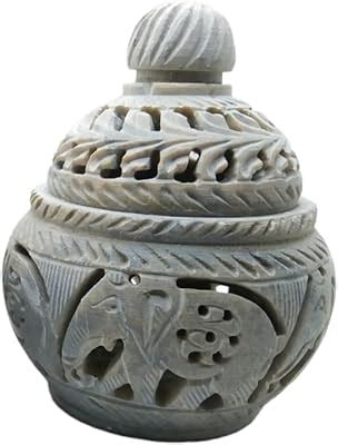Buy KC KULLICRAFT Marble Soapstone Tea Light Candle Holder Handi Shape ...