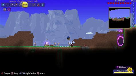 Terraria, Main World - old ones army Battle - YouTube