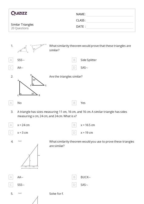 50+ triangles worksheets for 12th Class on Quizizz | Free & Printable