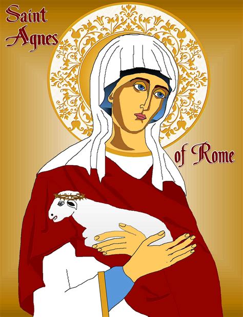 ICONOGRAPHIE CHRÉTIENNE: Sainte AGNÈS de ROME, vierge et martyre