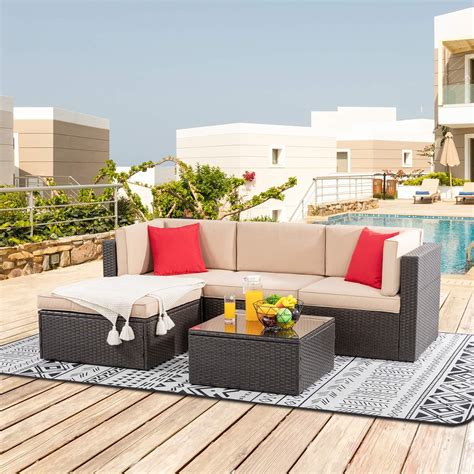 Shintenchi 5 Pieces Patio Furniture Sets Outdoor India | Ubuy