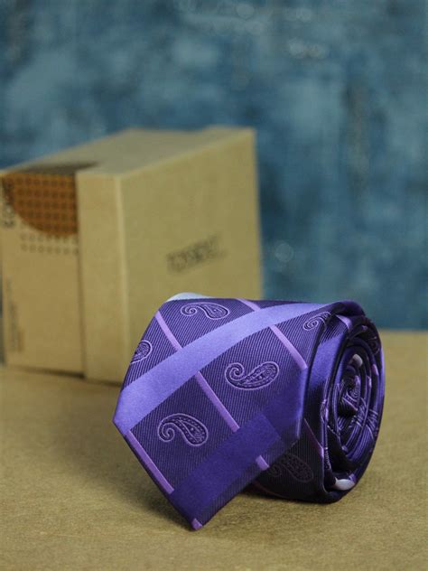 Purple Paisley Woven Necktie