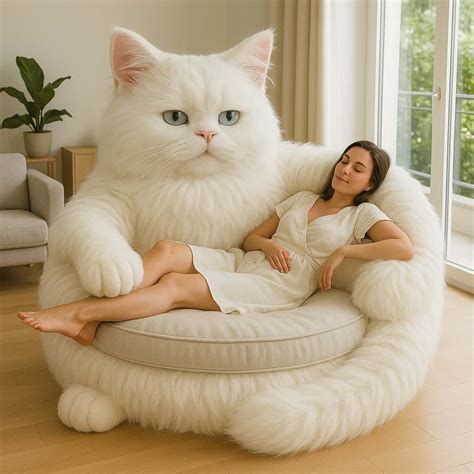Cat-Shaped Cuddle Sofas Take Over the Living Room