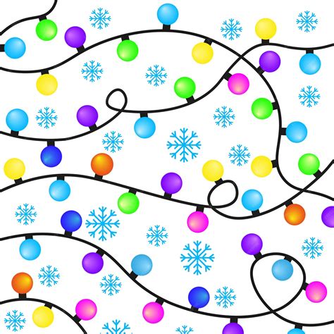 Premium Vector | Christmas lights garlands with snowflakes