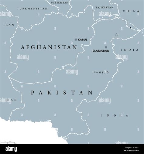 Pakistan india afghanistan map hi-res stock photography and images - Alamy