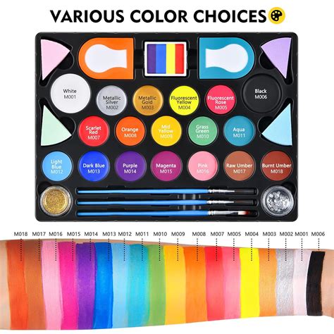 Buy Magicfly Face Body Paint Kit -18 Colors Face Painting Kits ...