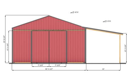 30x40 Pole Barn Plan - Shedplans.org