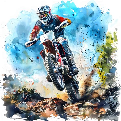Motocross Bike Clipart Bundle 12 High Quality Jpgs Digital Downloads ...