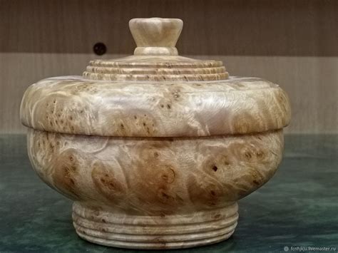 Большая круглая каповая шкатулка для ювелирки – заказать на Ярмарке ...