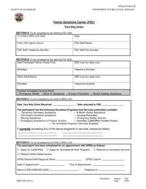 Fillable Online cdss ca Los Angeles County Sample Transmittal Form ...