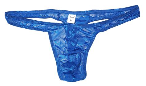 Buy ONEFIT Men's Nylon Briefs G-string Thongs Lace Underwear T-back ...