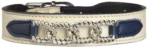 Buy Hartman & Rose Mayfair Dog Collar, 14 to 16-inch, Eggshell with ...