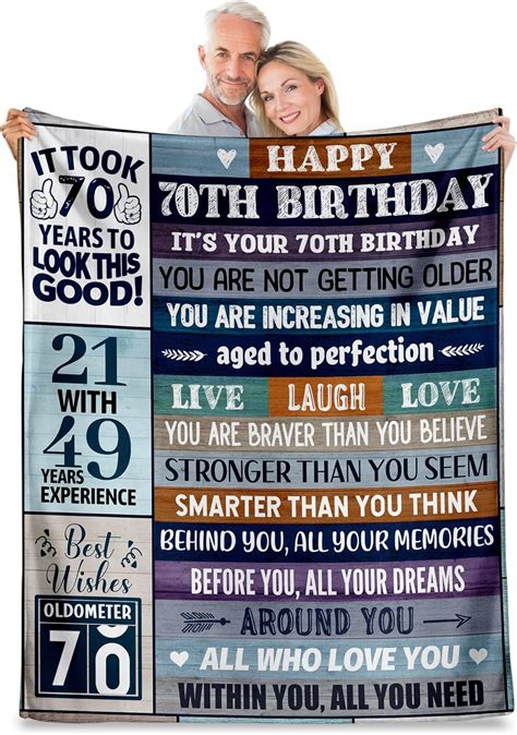 Amazon.com: 70th Birthday Gifts for Men Women, 70th Birthday Gift Ideas ...