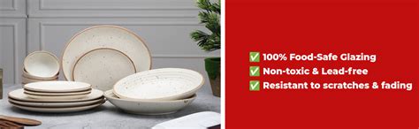 MIAH Decor Handcrafted Ribbed Matte Finish Ceramic Stoneware Dinner Set ...