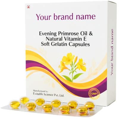 Evening Primrose Oil & Natural Vitamin E Soft Gelatin Capsules ...