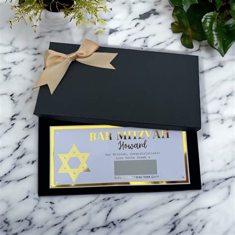 Personalised Bar Bat Mitzvah Scratch Card Gift Voucher By ...