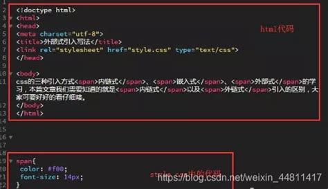 HTML+CSS：三种css的引入方式，内链式、嵌入式、外部式_css链入式例子-CSDN博客