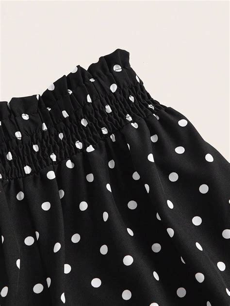 Rafferiza Polka Dot Print High Waist Wide Leg Pants | SHEIN USA