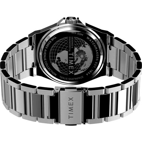 Timex City Collection Men's Quartz Analog Silver-Tone Dial Round Case