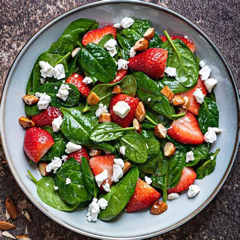 Strawberry Spinach Salad Recipe Spinach Salad With Fresh Blueberries