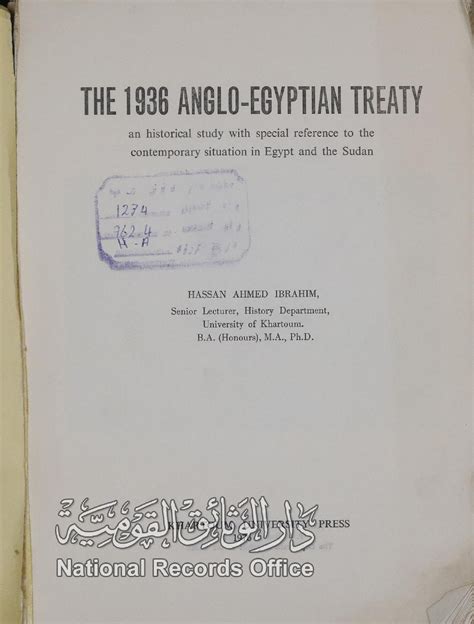 The 1936 Anglo-Egyptian Treaty - Sudan Memory