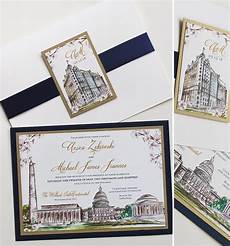 Washington Dc Wedding Invitations by Aziza Z Washington Dc Wedding Invitationsmomental Designs Washington Dc Wedding Invitations